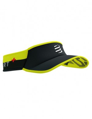 Accesorios Compressport Visor Ultralight Flash Unisex Negros Amarillos | WHFKU0743