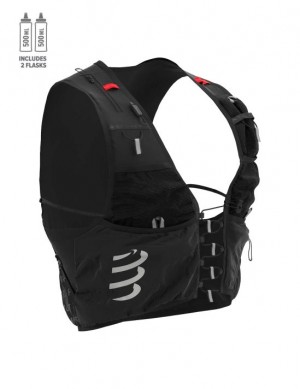 Bolsas Compressport UltRun S Pack Evo 10 Unisex Negros | AIYPE7360