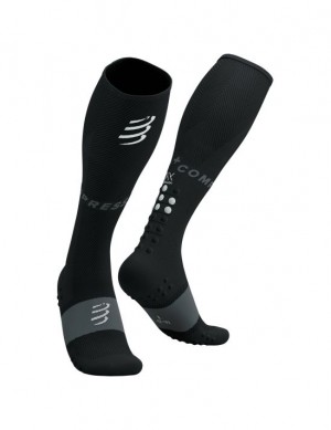 Calcetines Compressport Full Socks Oxygen Unisex Negros | QAMVH5738