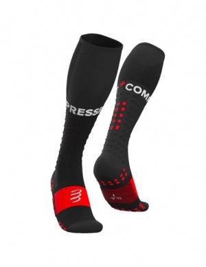 Calcetines Compressport Full Socks Run Unisex Negros | KEPHF0791
