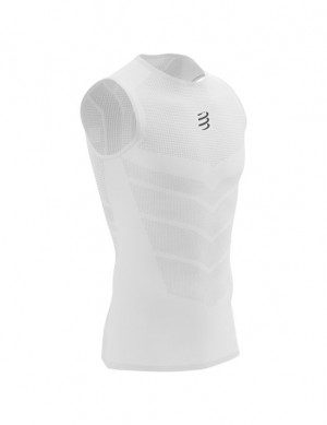 Camiseta Compressport On/Off Tank Top M Unisex Blancos | QLOTS5942