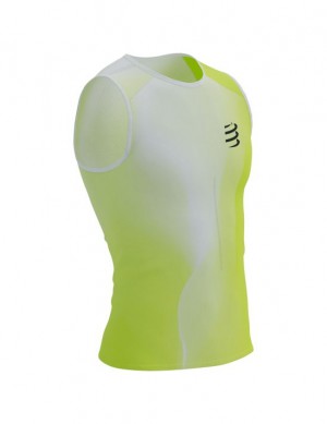 Camiseta Compressport Performance Tank M Hombre Amarillos | DZOXI2974