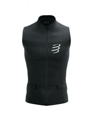 Camiseta Compressport Trail Postural Tank Top M Hombre Negros | MWHUQ8790