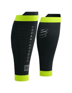 Compression Sleeves Compressport R2 3.0 Flash Mujer Negros Amarillos | HKNVE4873