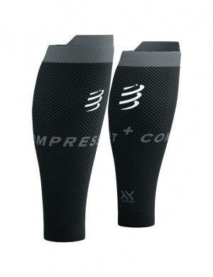 Compression Sleeves Compressport R2 Oxygen Hombre Negros | XQRVI6509