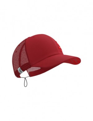 Gorras Compressport Carreras Trucker Cap Unisex Rojos | IULCS6528