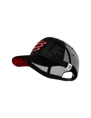 Gorras Compressport Trucker Cap Hombre Negros | AUGHC4718