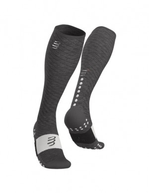 High Socks Compressport Full Socks Recovery Grey Melange Hombre Grises | XYGLH9347