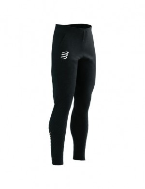 Pantalon Compressport Seamless Pants Hombre Negros | XWRAS3528