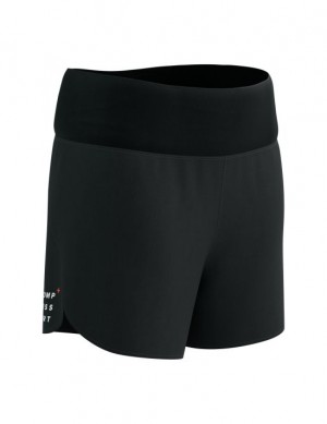 Pantalones Cortos Para Correr Compressport Performance Corta W Mujer Negros | GSXJZ4753