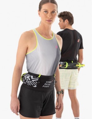 Riñonera Compressport Free Belt Pro Hombre Negros Blancos | WOACL3519