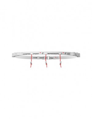 Riñonera Compressport Race Belt Hombre Blancos | CSKFN1540