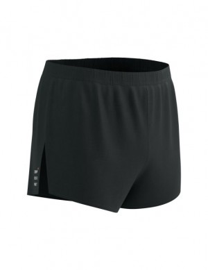 Short Compressport Carreras Split Corta M Hombre Negros | OIDFJ2510