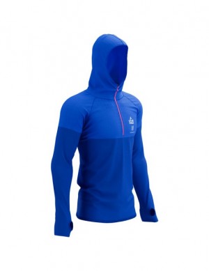 Sudadera con Capucha Compressport Ultra-Trail 180g Carreras Hoodie Hombre Multicolor | FLDPV3695