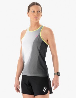 Tank Top Compressport Performance Singlet W Mujer Negros Blancos | GROUE2047