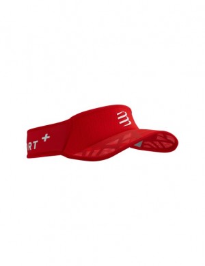 Visors Compressport Spiderweb Ultralight Visor Mujer Rojos | UJEIG4387