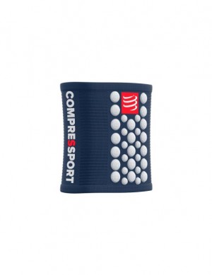 Wrist Sweatbands Compressport Sweatbands 3D.Dots Hombre Azules Blancos | STBPG3295